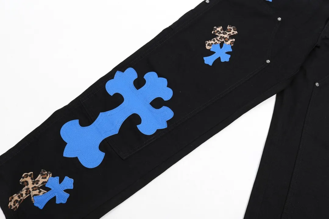 【Original】 ：K 065 【 】Chrome Hearts｜ 24SS Blue Canvas ， ， ！ ！ zp ， Canvas Breathable ， ， ， ！ up！ 🔘 ：Black 🔘Size：S M L XL XXL Size 28 30 32 34 36 In Stock Size 9